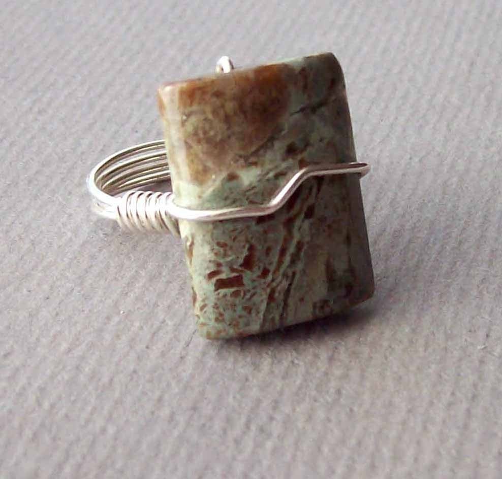 Down to Earth Ring  Sterling Silver  Snake Skin by LaDeeDaJewelry from etsy.com