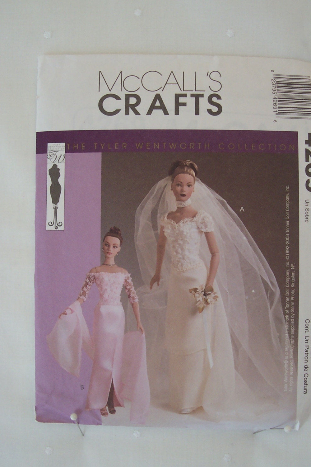 Barbie Type Doll Wedding Gown Pattern