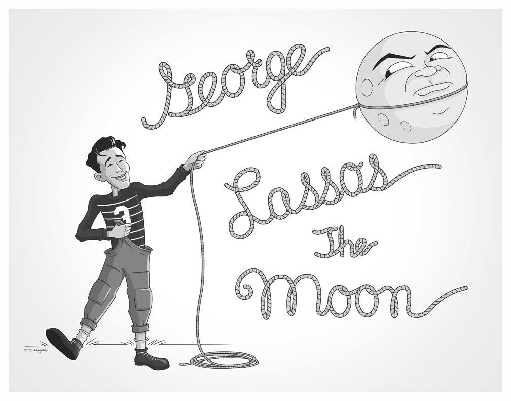 George Lassos the Moon - It's A Wonderful Life Print