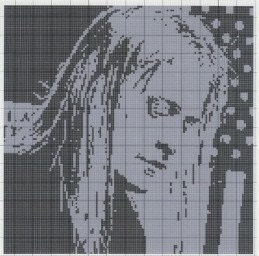 kid rock in cross stitch