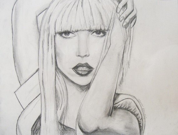 Lady Gaga Large Drawing From theartofvenus