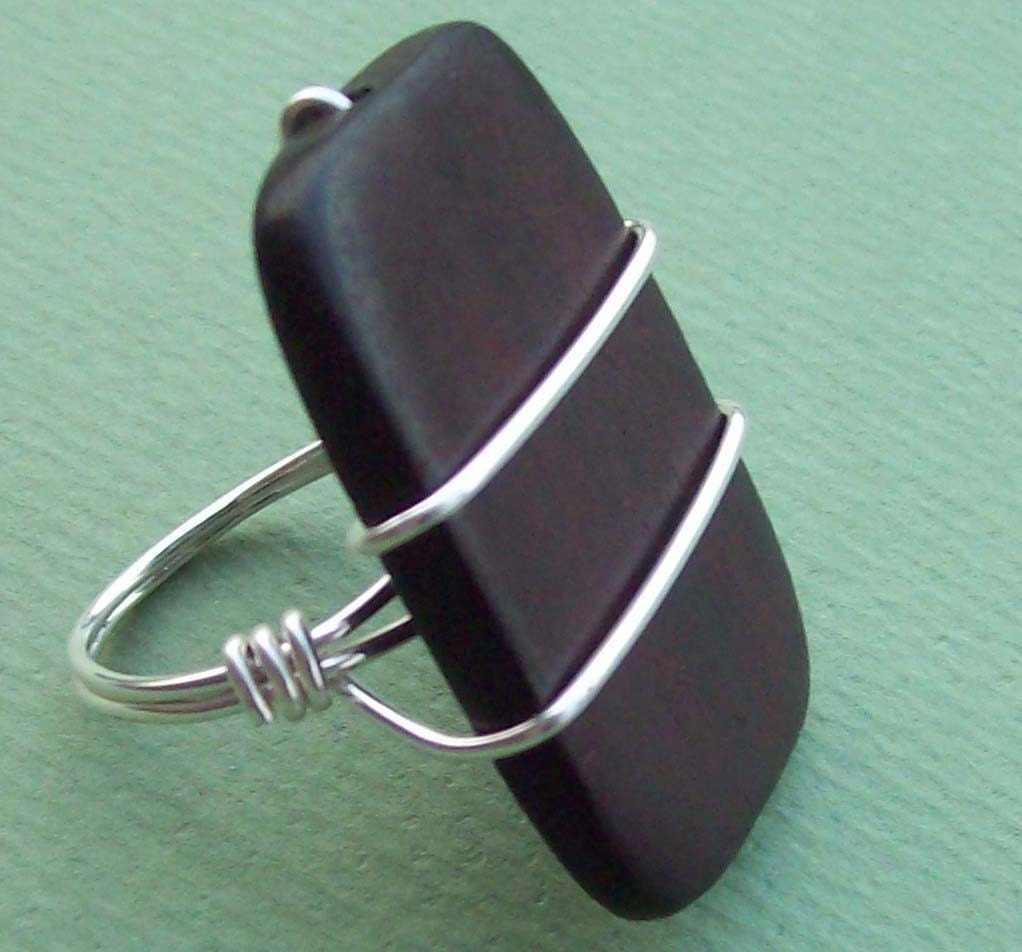 Rosewood Ring  Sterling Silver by LaDeeDaJewelry on Etsy