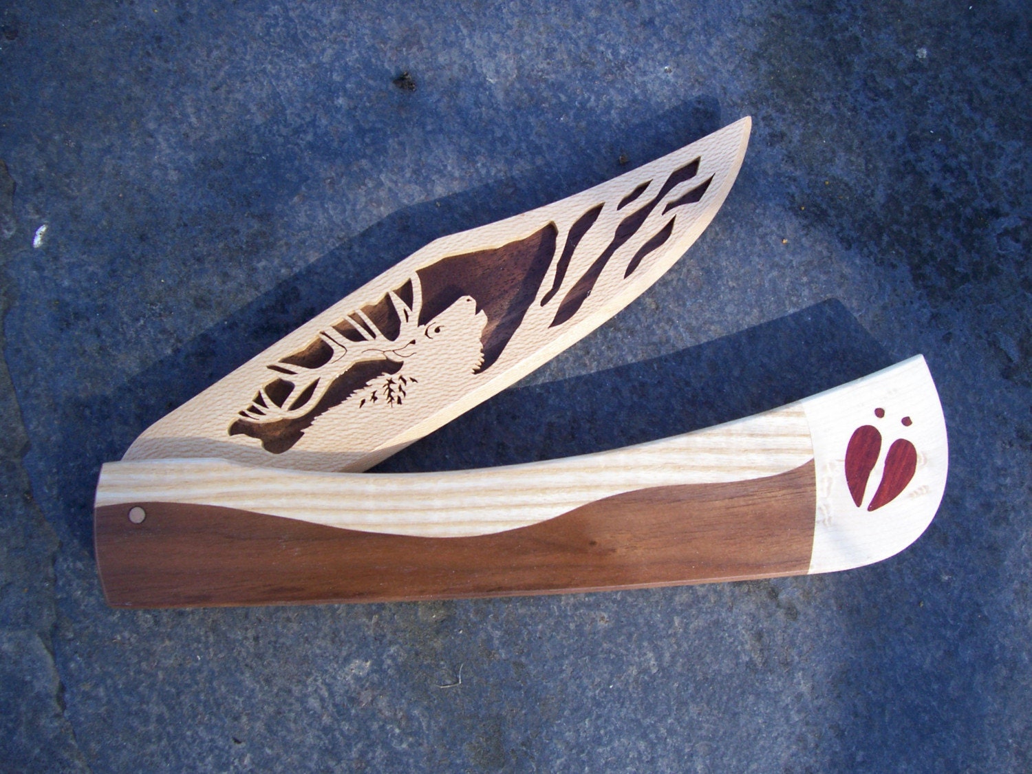 handmade wood pocket knife