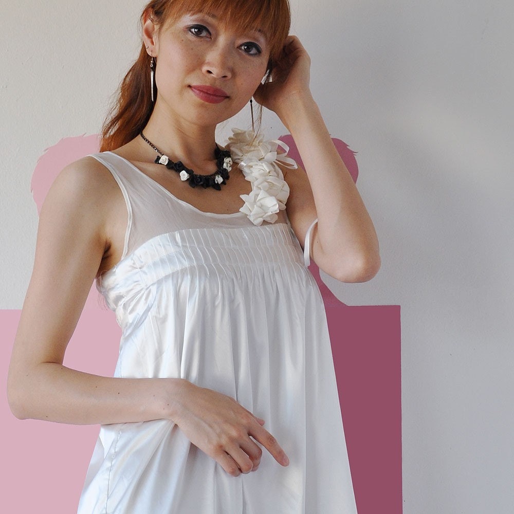 White Knee Length Dress at ShopStyle - ShopStyle for Fashion and