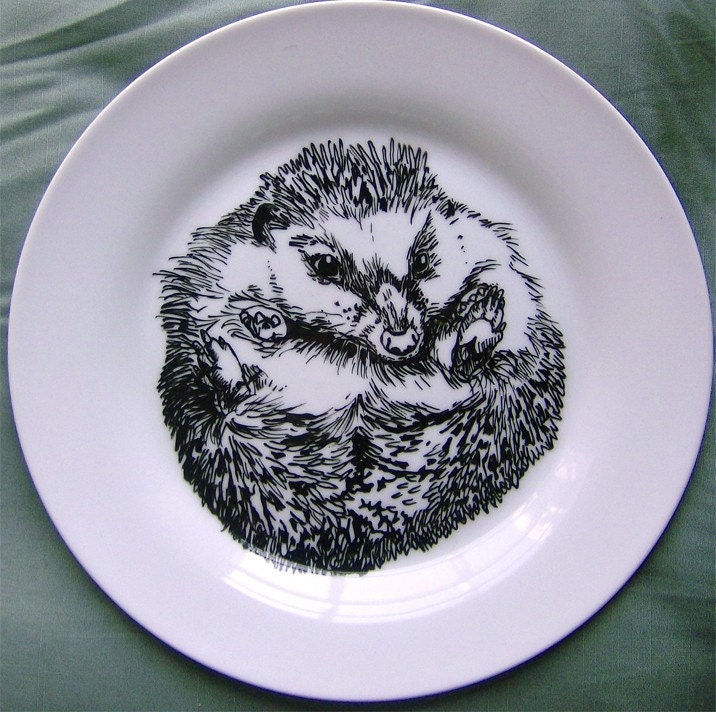 Plate - Hand Drawn Hedgehog Side-plate