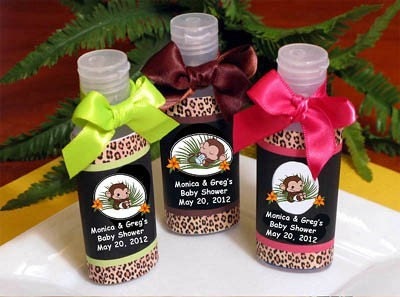 Monkey Themed Baby Shower on Jungle Safari Monkey Baby Shower Hand Sanitizer Favors   Any Theme Any