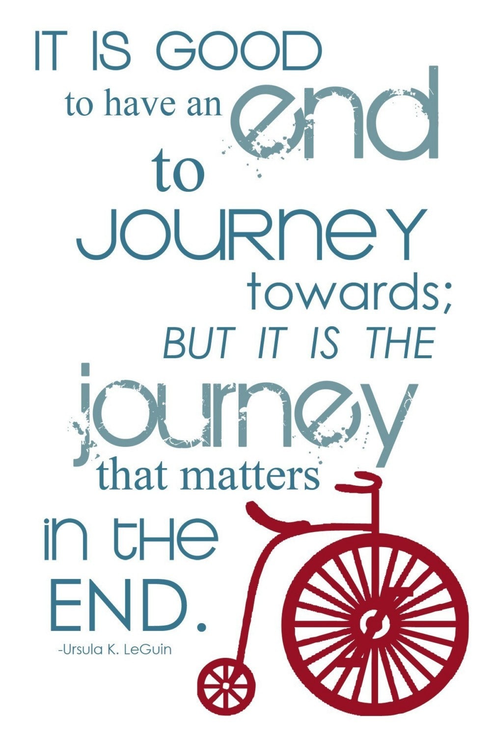 inspirational quote - journey (11x17 press printed poster)