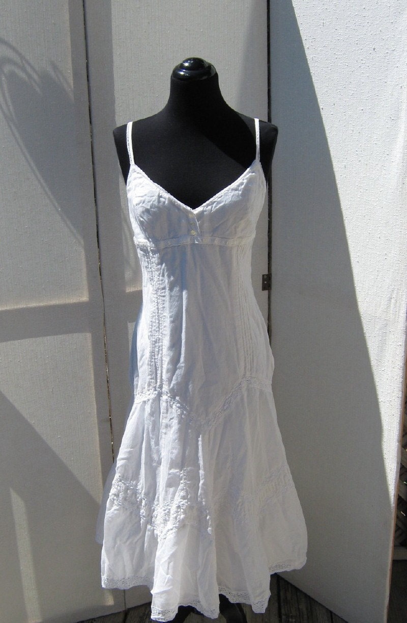 Slip Dress Wedding Dress Ralph Lauren White Boho Hippie Dress
