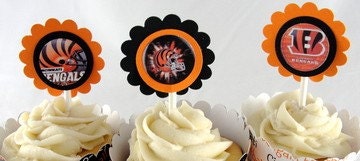 Cincinnati Bengals Cupcake Toppers