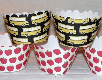 Back to School Cupcake Wrappers