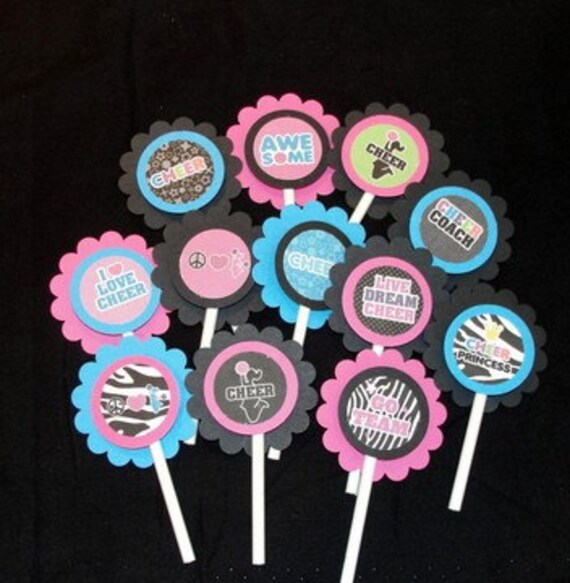 Cheerleading Cupcake Toppers
