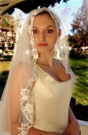 Victorian Edwardian Bridal Lace Wedding Veil From SatinShadowDesigns