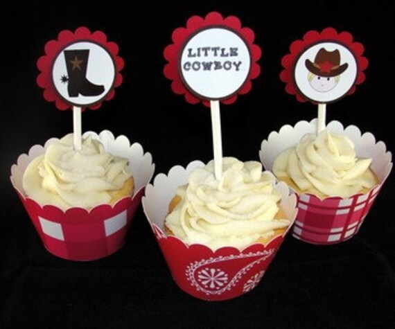 Cowboy Cupcake Wrappers