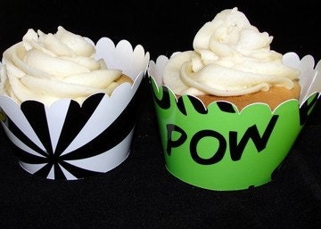 Comic Book Super Hero cupcake wrappers