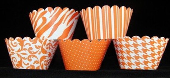 Orange Cupcake Wrappers 2