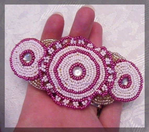 Pink Circles Barrette