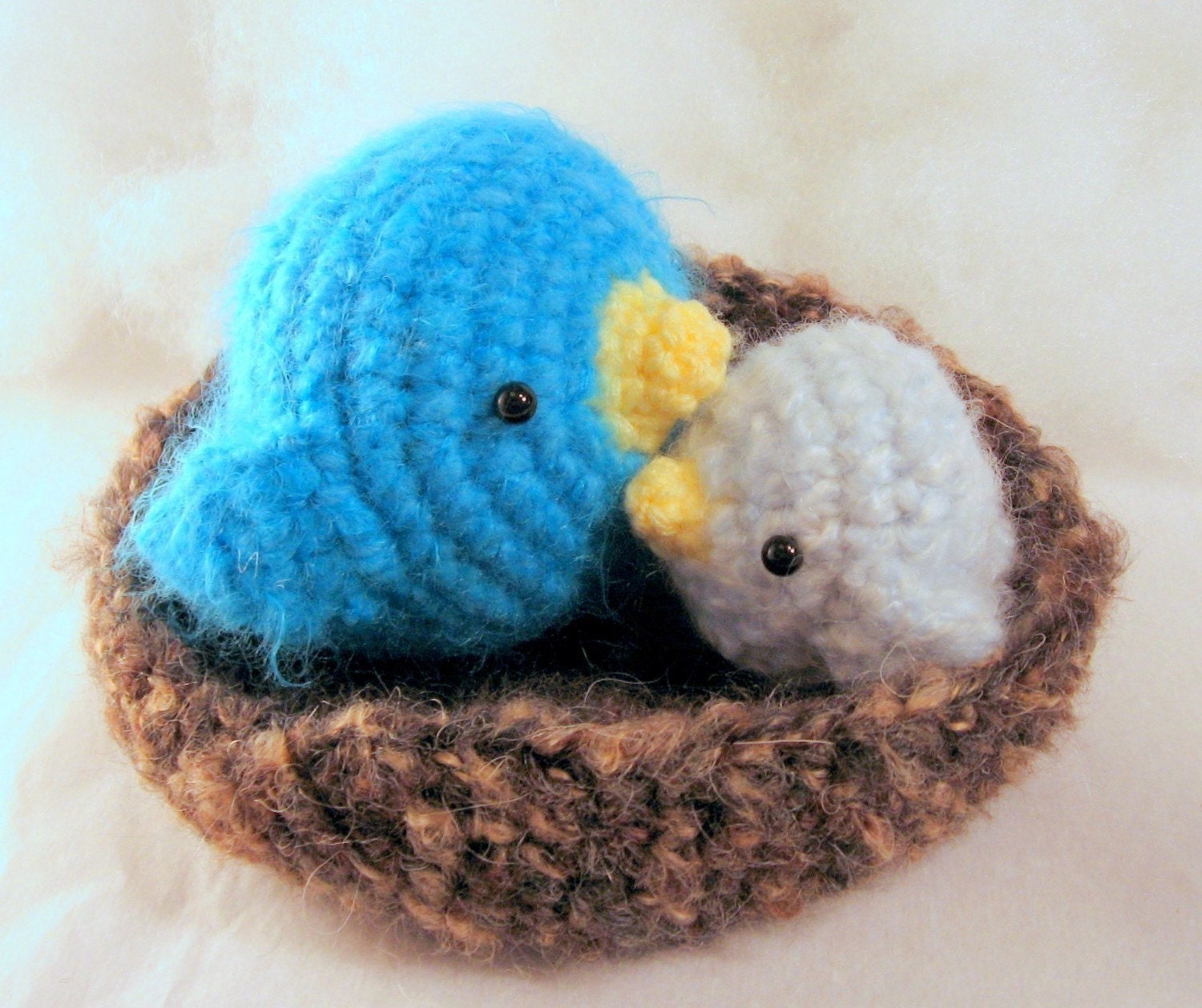 Amigurumi Crochet Pattern - Sweet Birds Family and Nest Collection
