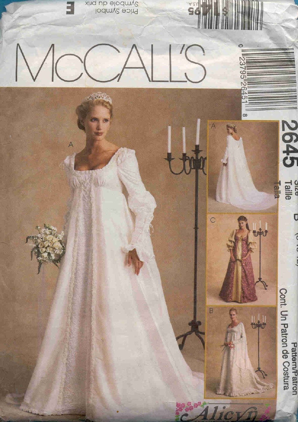 McCall 39s 2645 Renaissance Inspired Wedding Dress pattern by Alycin 
