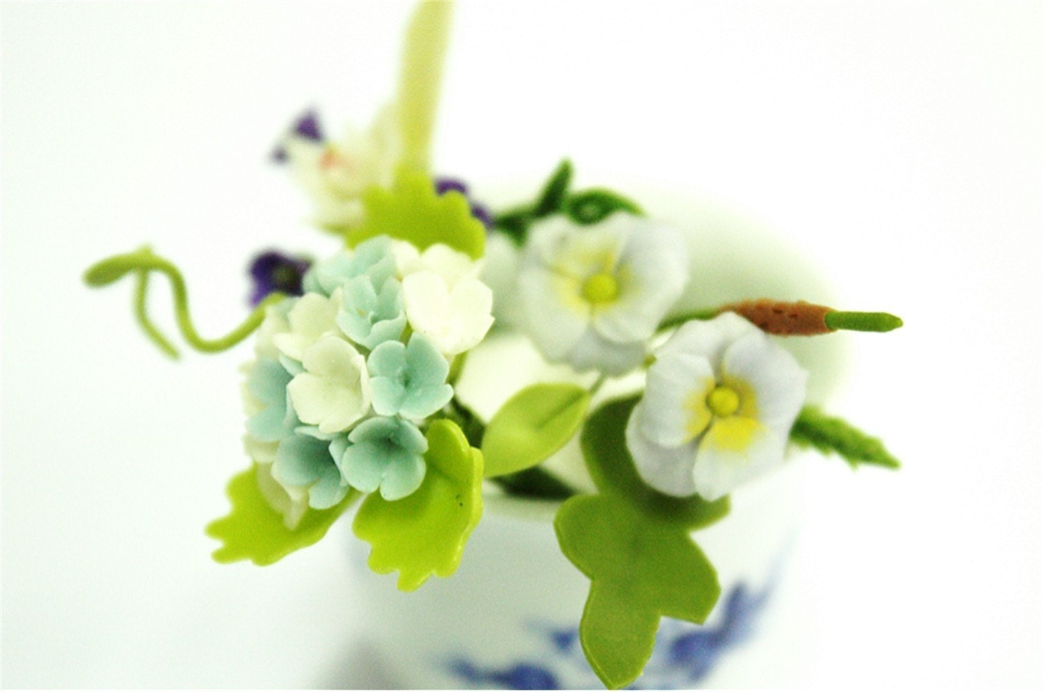 Blue Hydrangea, Tiny flowers arrangement - Mycraftgarden