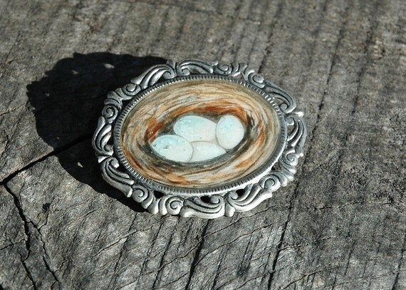 watercolor brooch