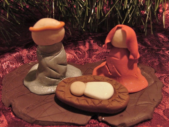 Interpretive Art - Polymer Clay NATIVITY SCENE