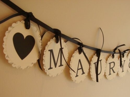 Wedding Banner Bride and Groom Names Handmade for your Wedding Reception