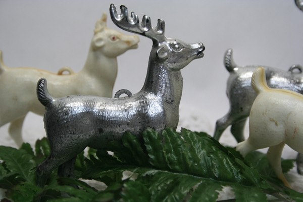 White and Silver Christmas Reindeer