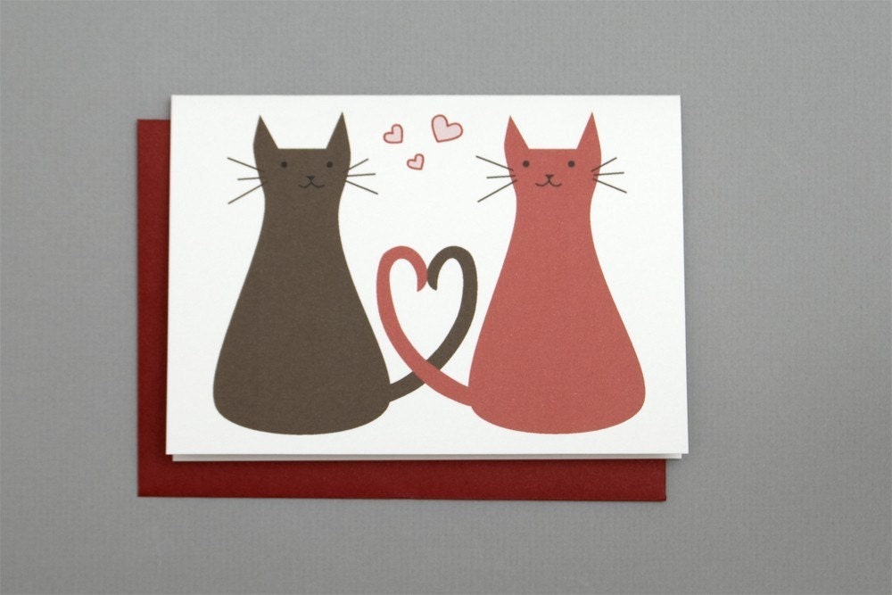 love cats valentine's day card