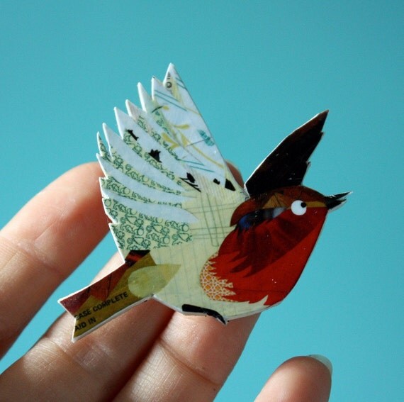 Merry Robin Bird Brooch