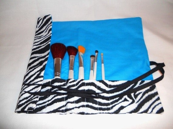 Makeup Brush Roll Zebra - The BFF