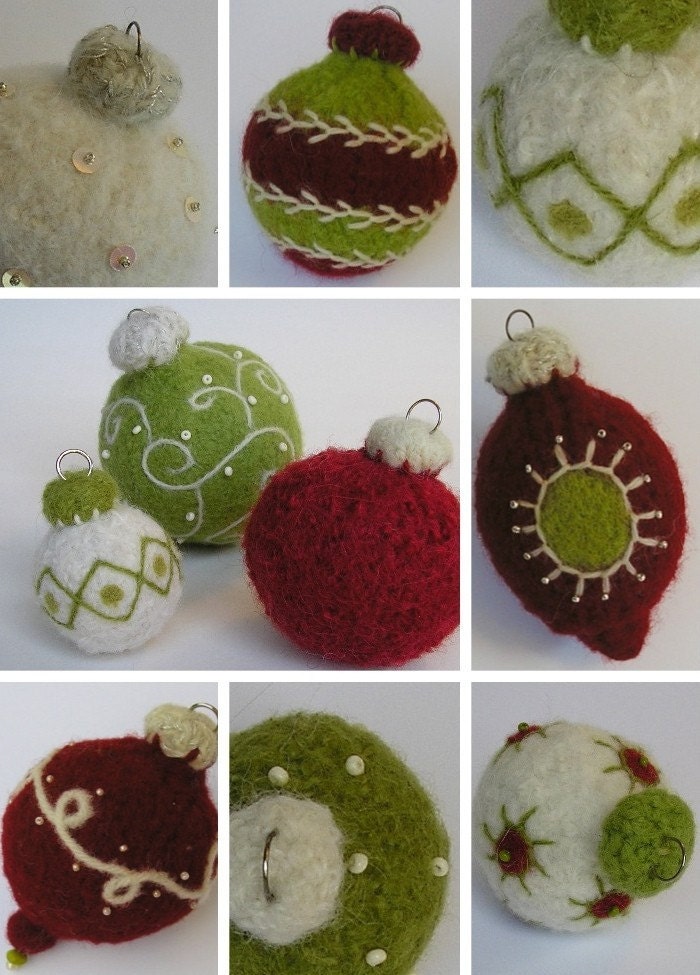 Wool Holiday Ornaments Pattern