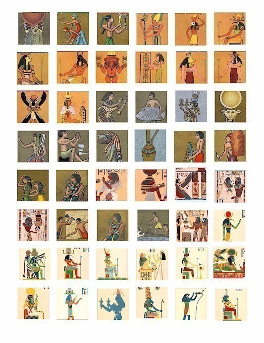 vintage egypt egyptian gods