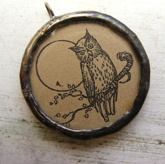 Vintage Owl  Necklace