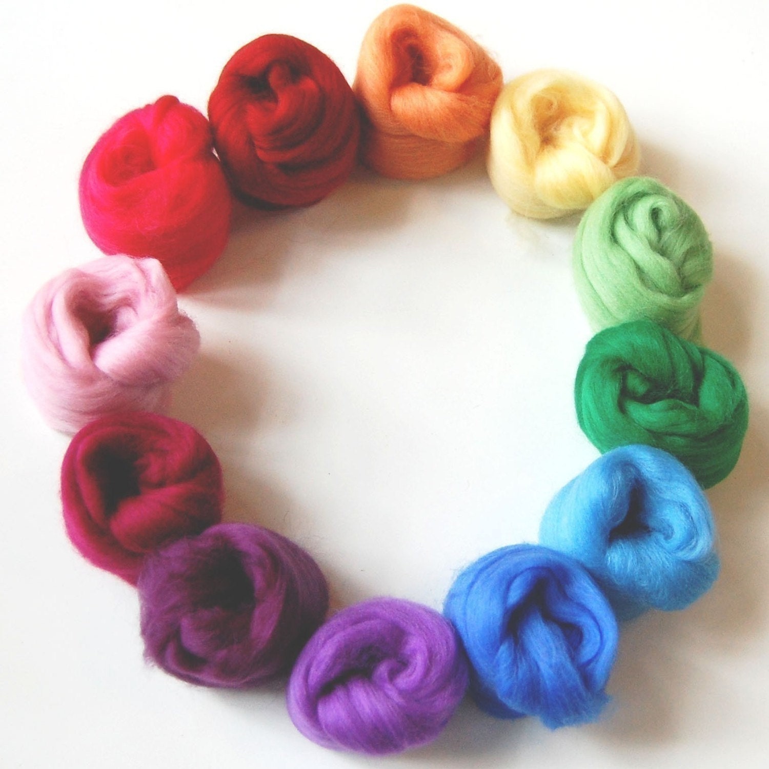 Hazy Rainbow Feltmaking Mix - A colourful assortment of merino tops/roving for felting/spinning/craft kit.