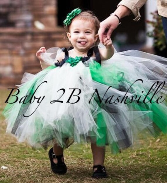Emerald Baby and Toddler Wedding Tutu Dress From Baby2BNashville