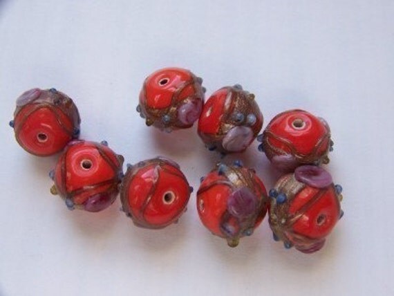 Vintage Red Wedding Cake Beads bds510B From yummytreasures