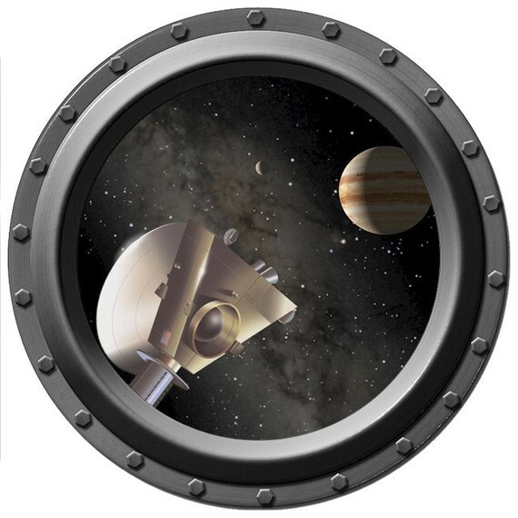 Jupiter Seen Through A Porthole Vinyl Wall Decal