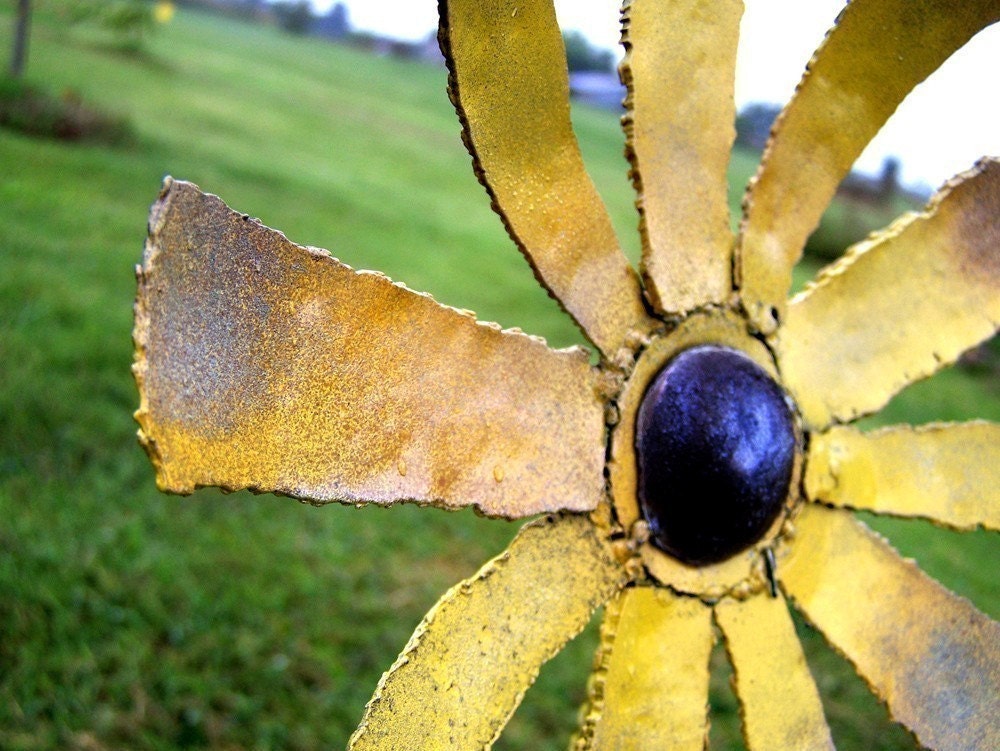 Garden Stake Flower Yard Decor Sunflower