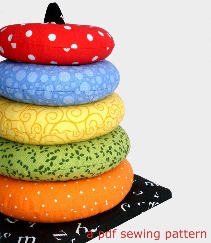 Ring Stacker Soft Toy, a pdf sewing pattern - free shipping