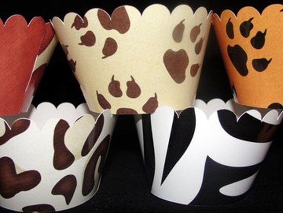 Zoo Animals Cupcake Wrappers for Kids Birthday Party