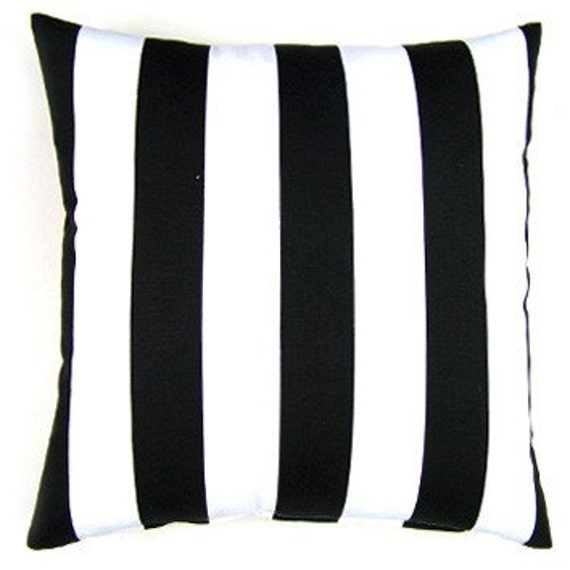 Black and White Stripe Pillow Cover - FREE SHIPPING