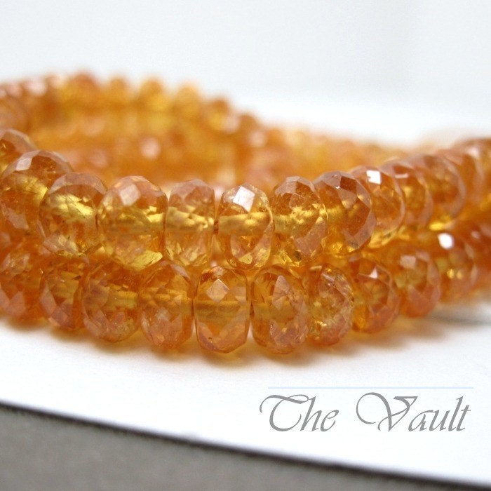 20 Spessartite Garnet 5mm faceted rondelles