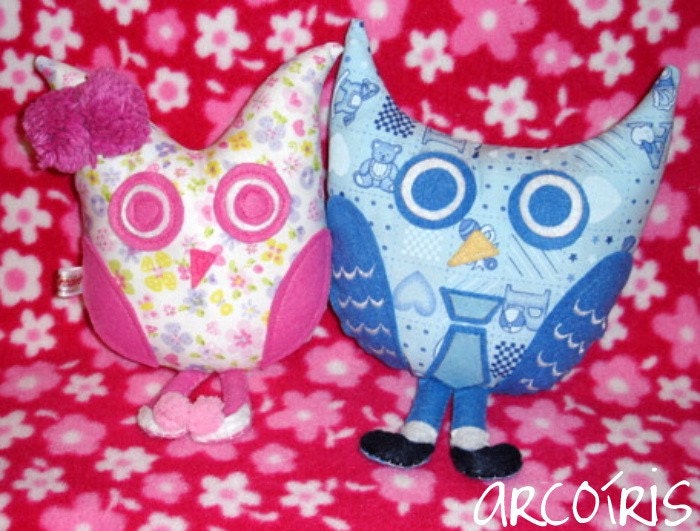 A pair of CUTE owl plushies Help Japan Donation Drive