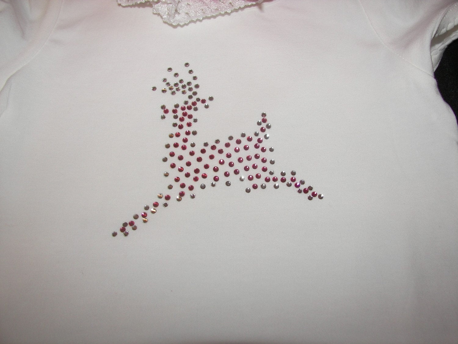 Pink Camo Deer Inspired Custom Crystal Shirt and Tutu Set-Perfect for Portraits-Free Camo Headband and Bow