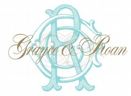 CUSTOM WEDDING LOGO MOTIF zoom we are adding these to the boutique slowly 