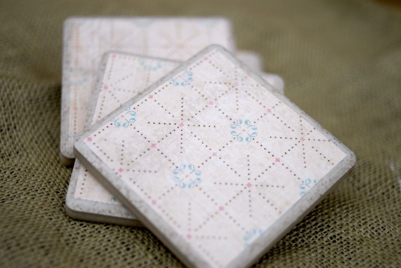 Moving Sale 50% off with coupon code -- Sweet and Simple Cream Coaster Set