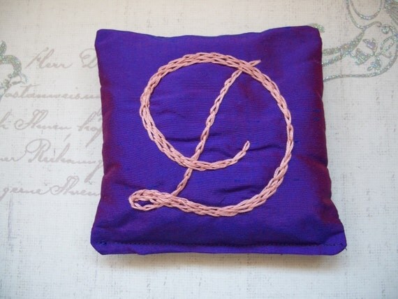 Hand Embroidered Lavender Sachet by Dolce Dreams