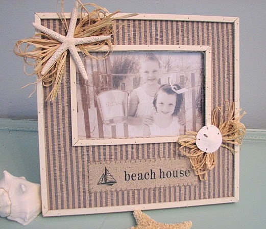 Пляж Декор Морской Shell Frame - Seashell Frame ш Starfish & Sand Dollar ", Beach House"