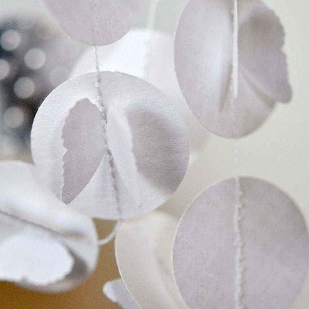 Snow Butterflies Paper Garland