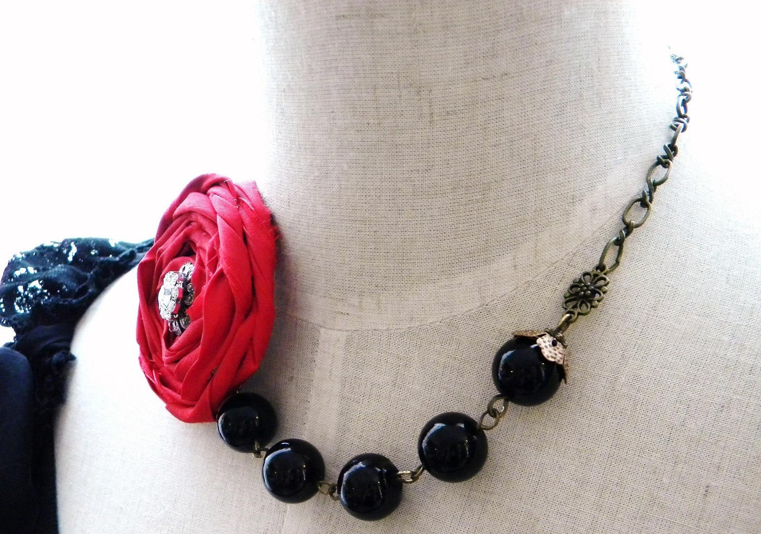 Special Occasion Statement Necklace for Brides and Bridesmaids -  Valentina